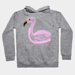 Pink swan watercolor bird art Hoodie